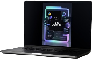 Black laptop displaying a product image on a white background